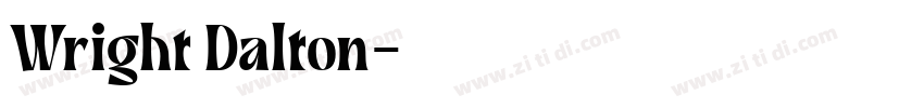 Wright Dalton字体转换